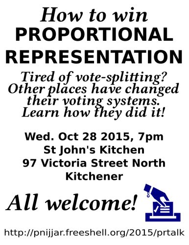 How to win Proportional Representation flyer