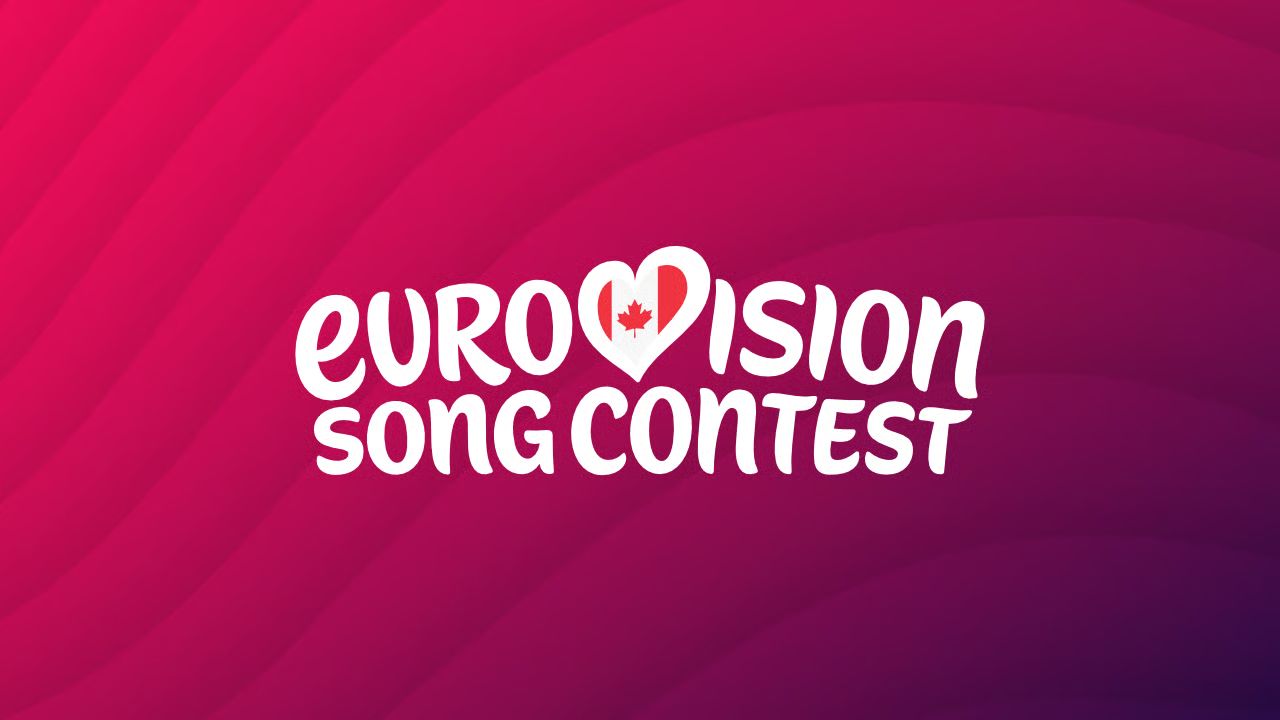 The Canadian flag Eurovision Song Contest logo